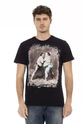 Trussardi Action Black Cotton Men T-Shirt -   -  Trussardi Action.